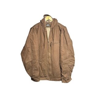 Ridgecut Toughwear Brown Sherpa Lined Hooded Work Jacket Mens 2XL